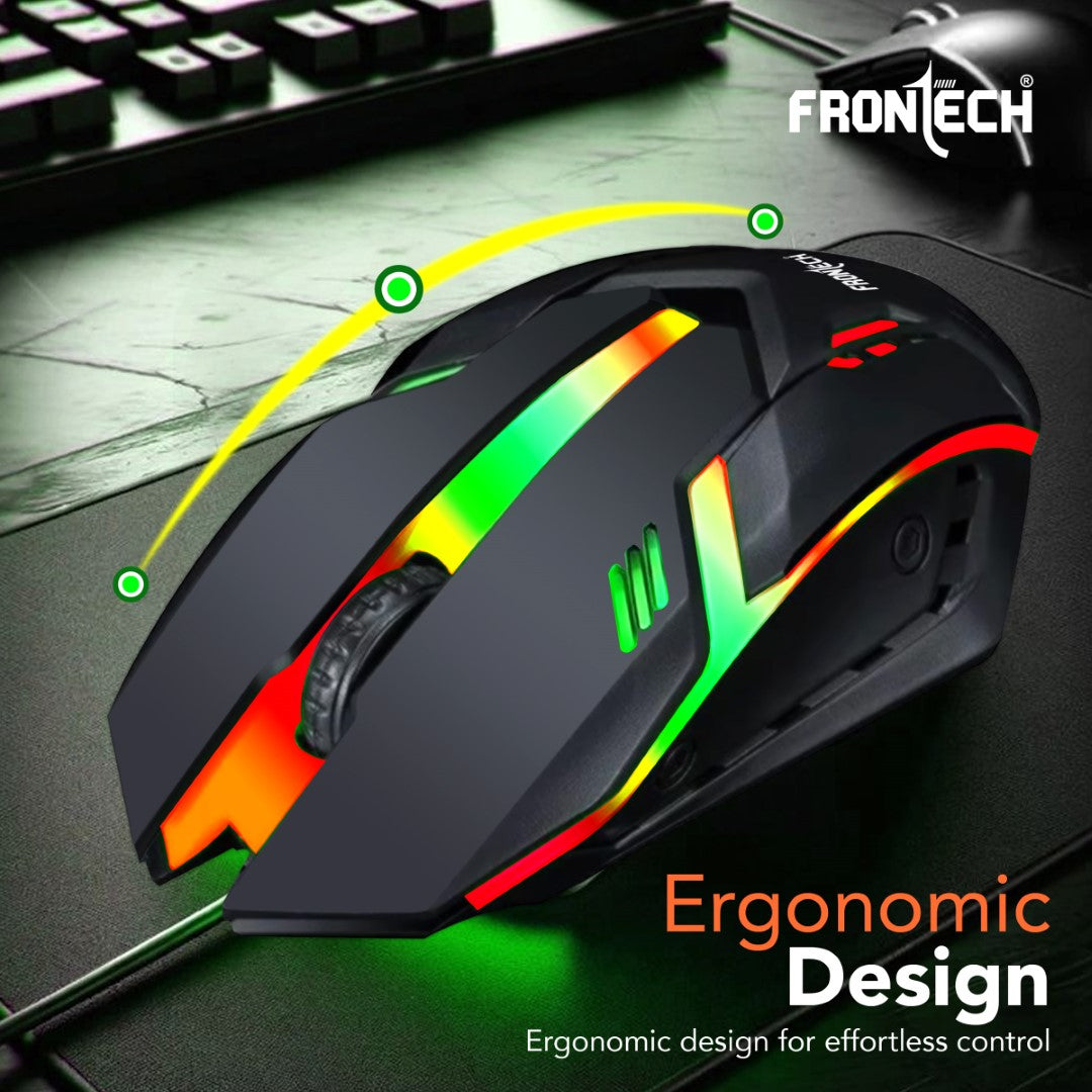Frontech Wired USB Optical Mouse | RGB Light | 1200 DPI | Compact Grip | Plug & Play (MS-0070) Frontech Wired USB Optical Mouse | RGB Light | 1200 DPI | Compact Grip | Plug & Play (MS-0070)